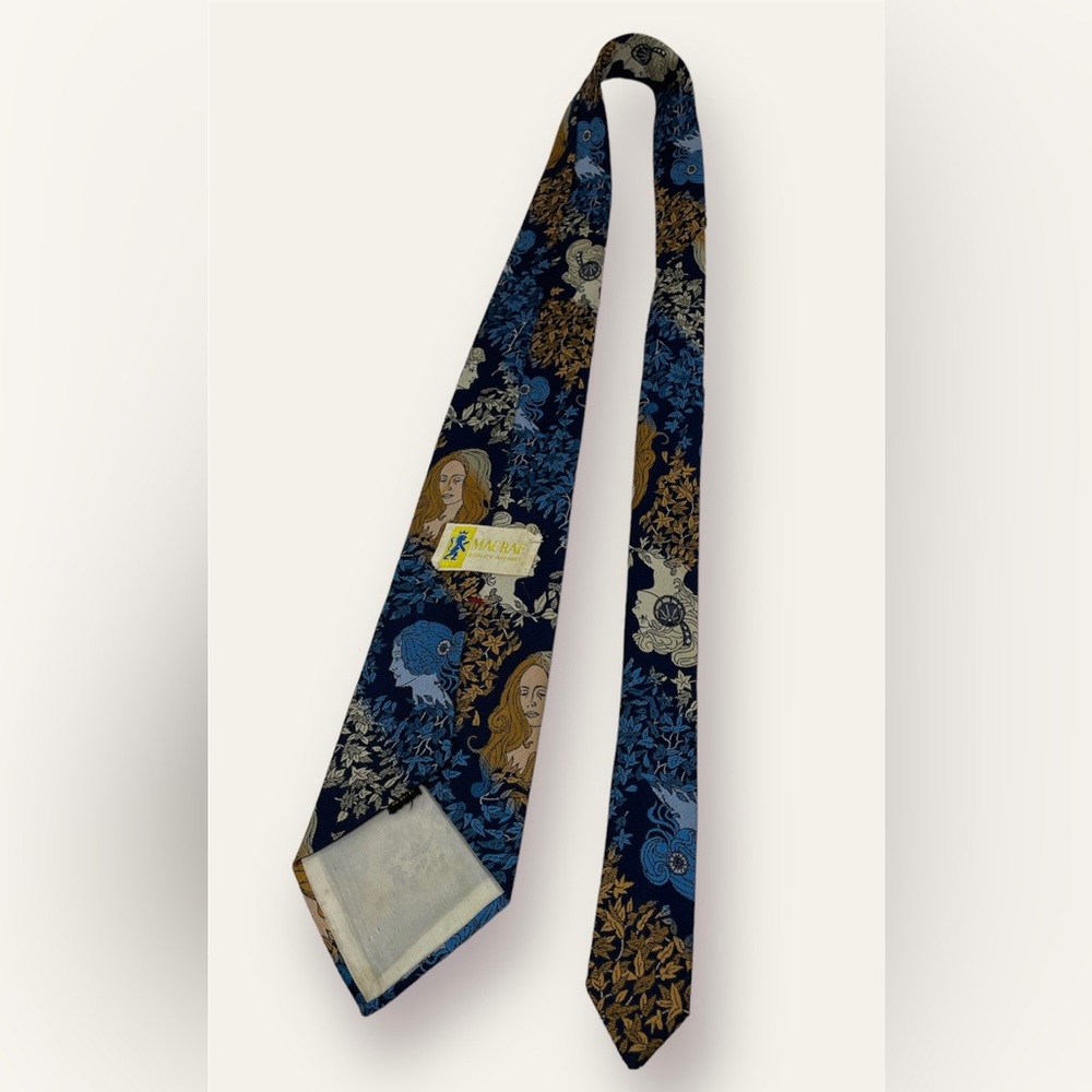 Macrae Vintage Floral Print Tie - Picture 4 of 6